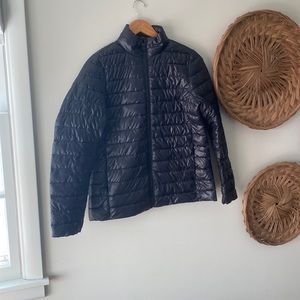 NWT Primary women's lightweight slim fit puffer jacket black small